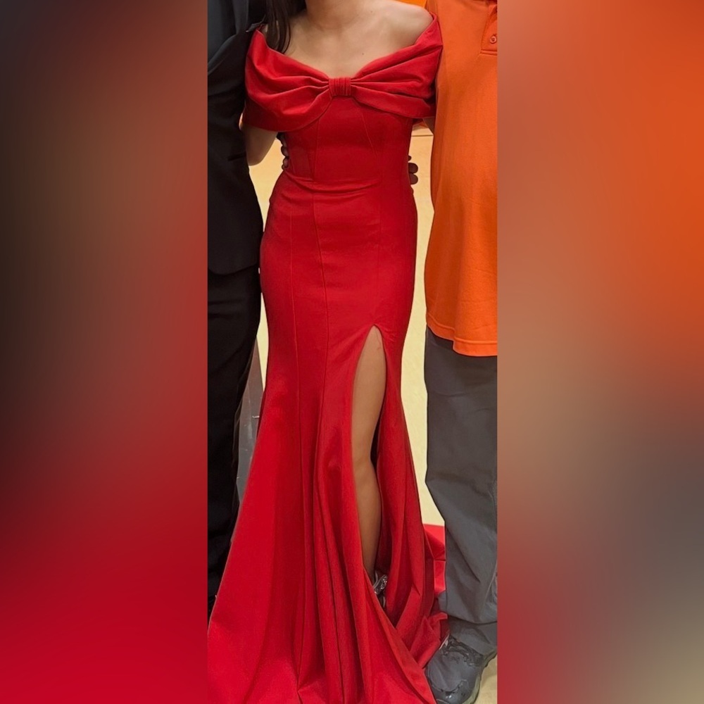 Elegant Red Evening Gown